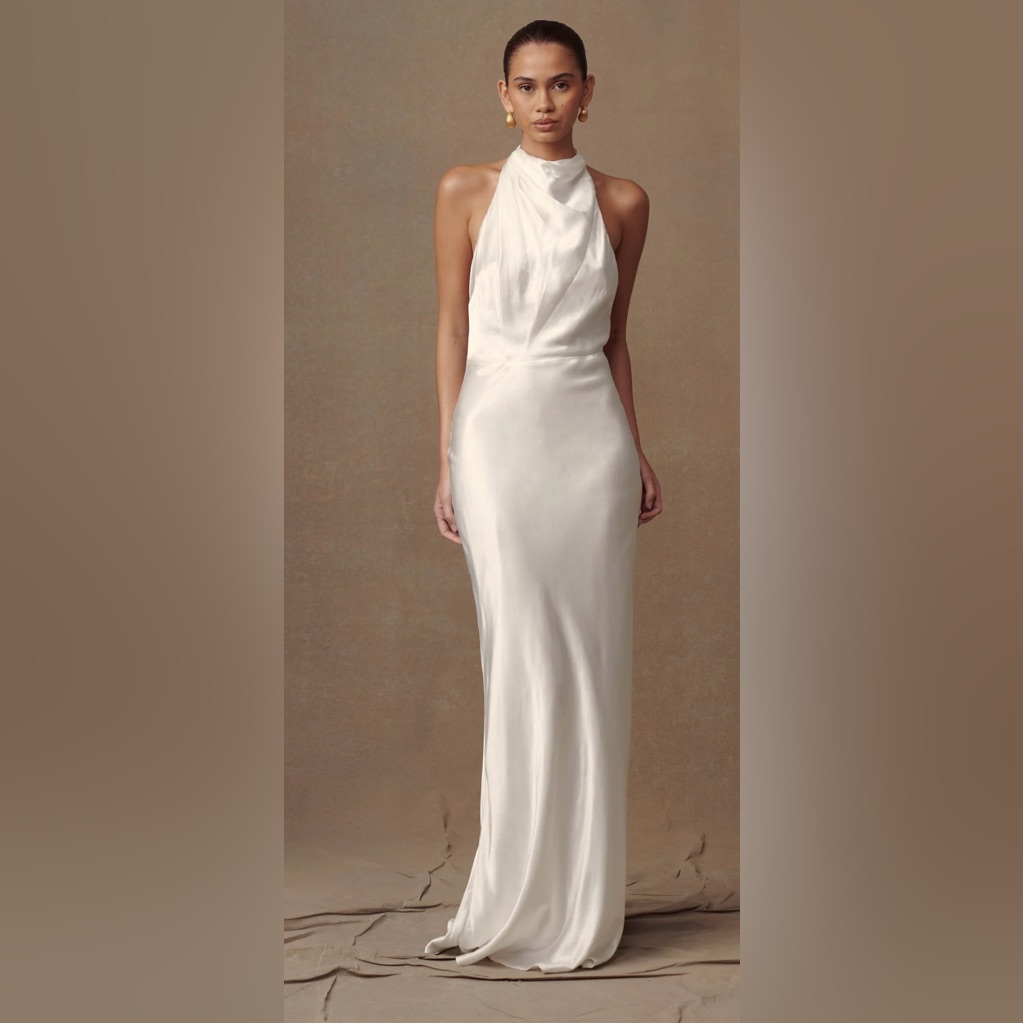 Meshki Esther Satin Cowl Maxi Dress